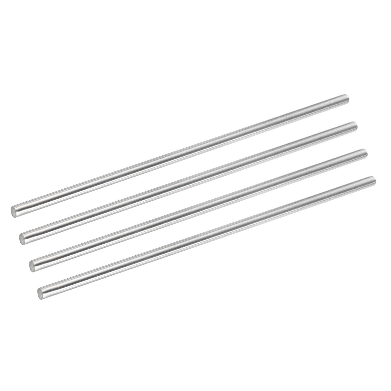 sourcing map 304 Stainless Steel Round Rods, 9.5mm x 350mm Solid Shaft Rods for DIY Craft Model Car Helicopter Airplane, Pack of 4 0