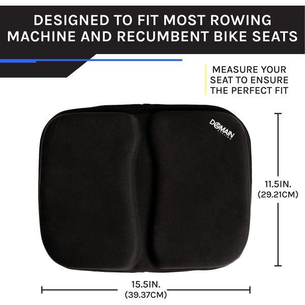 Domain Cycling Bike Seat Cushion for Recumbent Bike - Pad Gel Exercise Bike Seat Cover for Recumbent Bike Seat, Stationary Spin Bicycle Seat, Women and Men, 39.37 x 29.21 cm 2