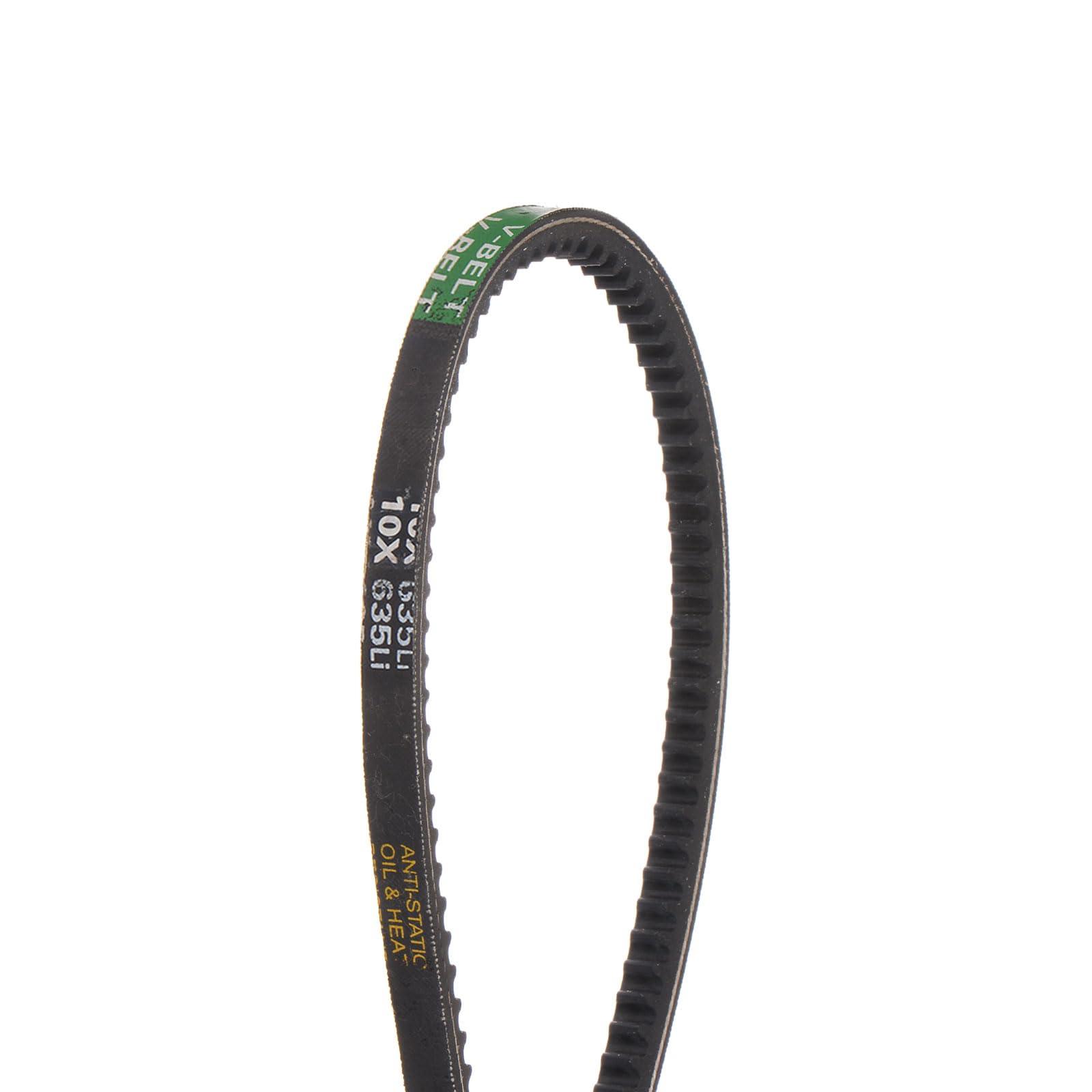 sourcing map 2pcs AV10 Cogged V-Belts 635mm Inner Girth 10mm Width 8mm Thick Rubber Drive Belt for Power Transmission 0