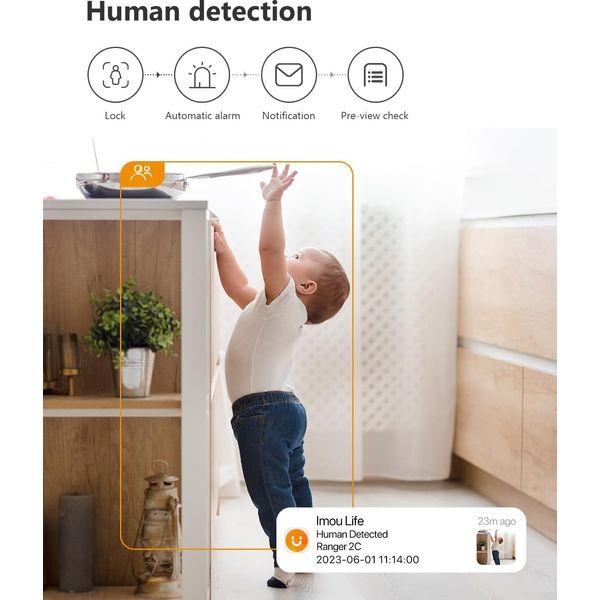 Imou 2K WiFi Security Camera Indoor Pet Dog Baby Camera with AI Human/Motion/Sound Detection, 360° Wireless Home Security IP Camera, Smart Tracking, Siren, Night Vision, 2-Way Audio, Works with Alexa 2