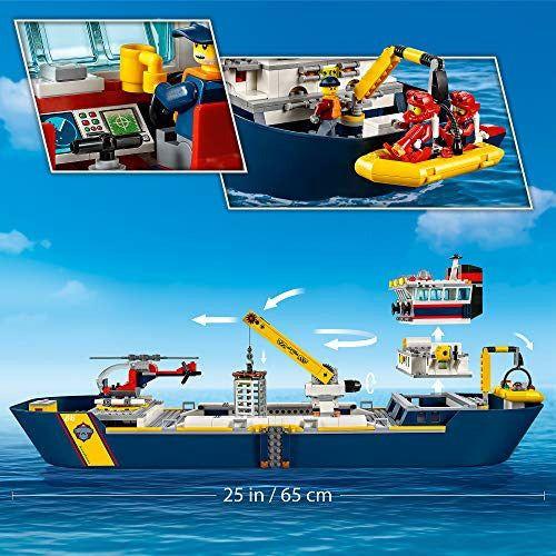LEGO 60266 City Ocean Exploration Ship Floating Toy Boat, Deep Sea Underwater Set, Diving Adventure for Kids 4