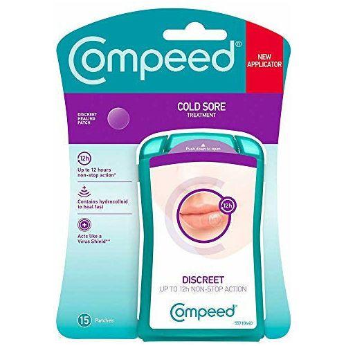 Compeed Cold Sore Discreet Healing Patch, 15 Patches, Cold Sore Treatment, More Convenient than Cold Sore Creams, Dimensions: 1.5 cmx1.5 cm 0