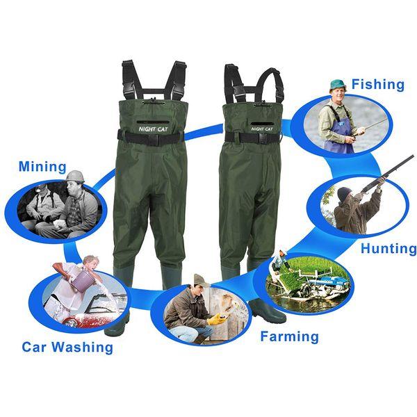 Night Cat Fishing Waders Waterpoof for Men Women Hunting Chest Waders With Boots 2