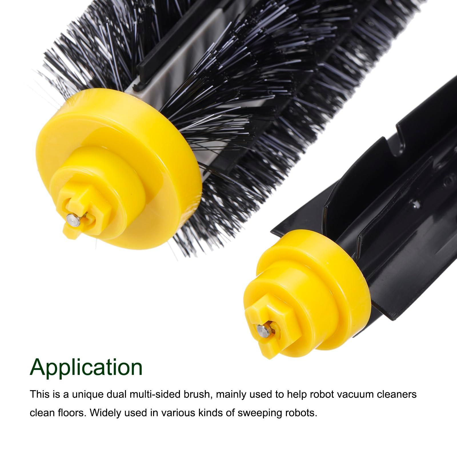 sourcing map Multi-Surface Rubber Brushes Filter Replacement Parts for Vacuum Accessories 1 Set 4