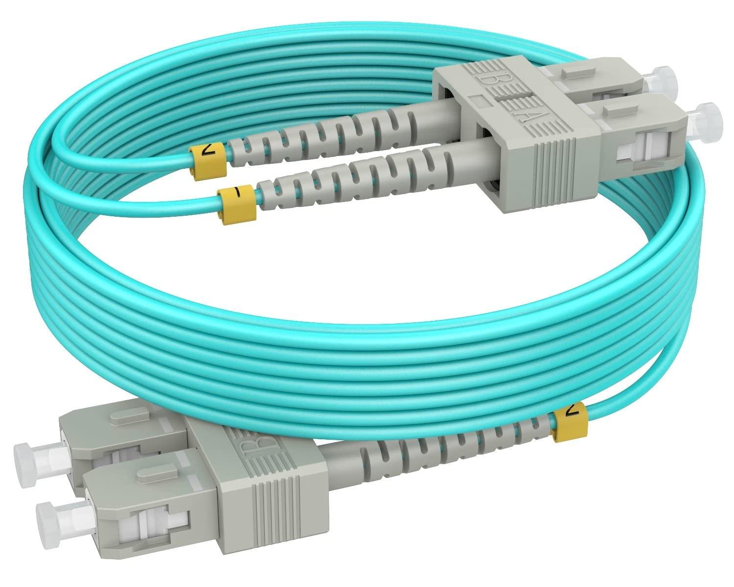 200ft(61m) OM3 SC SC Fiber Patch Cables MMF Multimode, Options 1ft~200ft, SC to SC Fiber Optic Patch Cords Duplex, 50/125μm 10G LSZH OD 2.0mm 𝙍𝙖𝙢𝙗𝙤𝘾𝙖𝙗𝙡𝙚𝙨