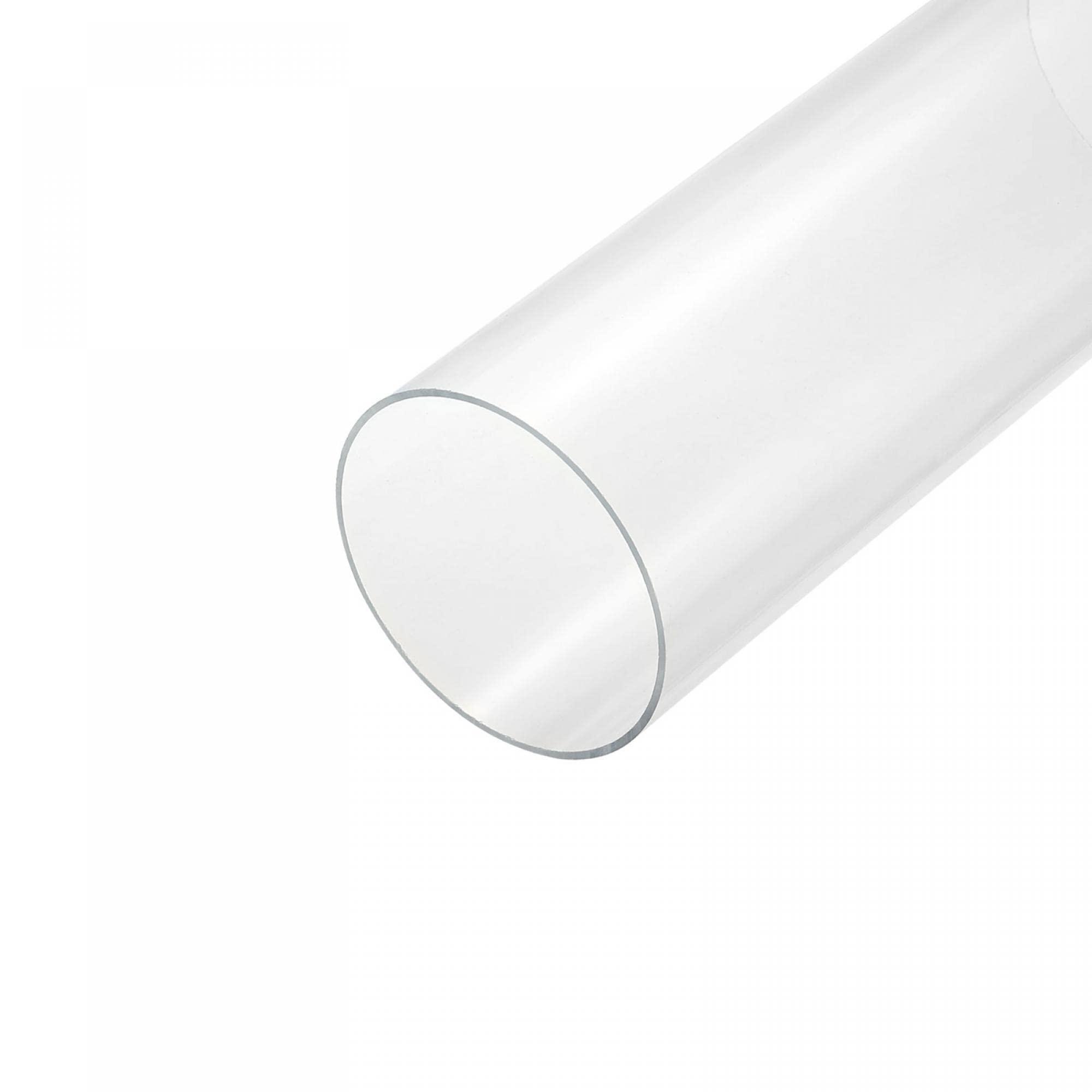 sourcing map Acrylic Pipe Clear Rigid Round Tube 125mm ID 130mm OD 14" for Lamps and Lanterns, Water Cooling System 0