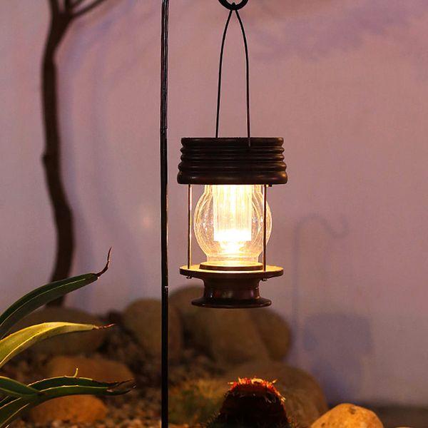 Solar Hanging Lanterns 2 Pack Outdoor Garden Table Lamp Led Vintage Hanging Solar Lights with Handle for Pathway Yard Patio Decor Tree Beach Pavilion Lightsï¼Warm Lightï¼ 4
