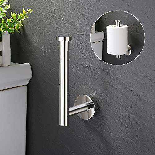 KES Chrome Toilet Roll Holder Stainless Steel Toilet Paper Holder Tissue Dispenser for Bathroom and Kitchen Contemporary Style Wall Mounted Polished Steel, A2175S12 2