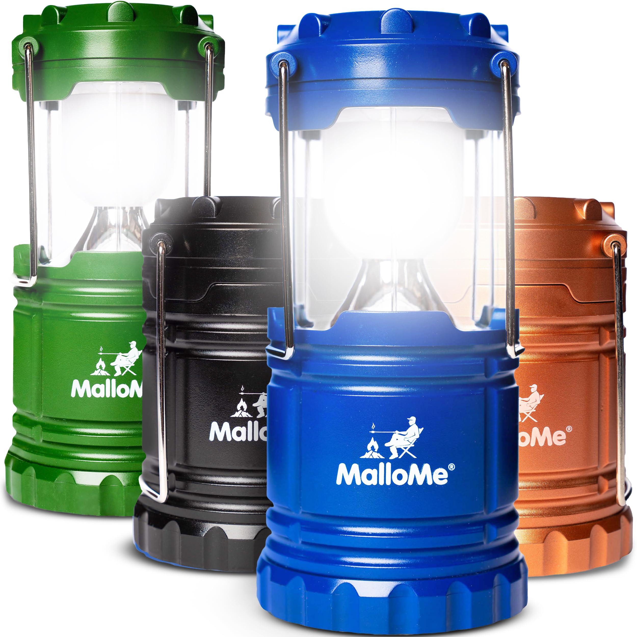 MalloMe Camping Light Portable Camping Lantern Set, Battery Operated Emergency Lights Lanterns for Home Outdoors Storm Survival - Tent Torch Power Outage LED Lamp (Rechargeable Batteries not Included) 0