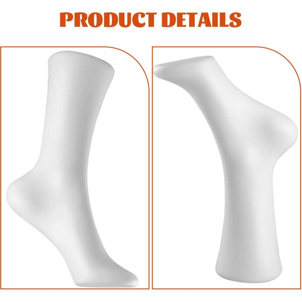 TOPBATHY 2pcs Foot Sock Mannequin Foot Mold Woman Sock Display Mannequin Feet Model 7