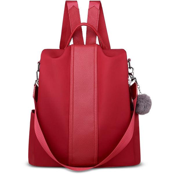 DORRISO Women Backpack Fashion Ladies Handbag Cute Shoulder Bag Lightweight Casual Travel Daypack Impermeable Anti-Theft Rucksacks Red