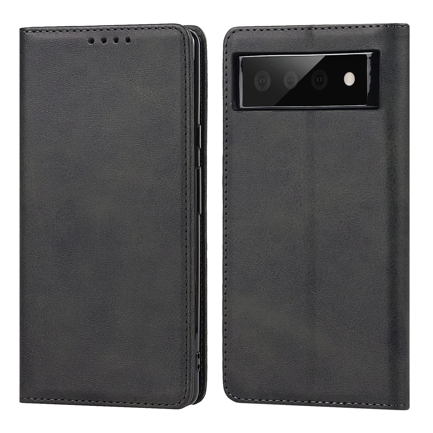 SailorTech Wallet case for Google Pixel 6, Premium PU Leather Case Folio Flip Cases Cover with Kickstand Function Card Slots Holder Dark Brown