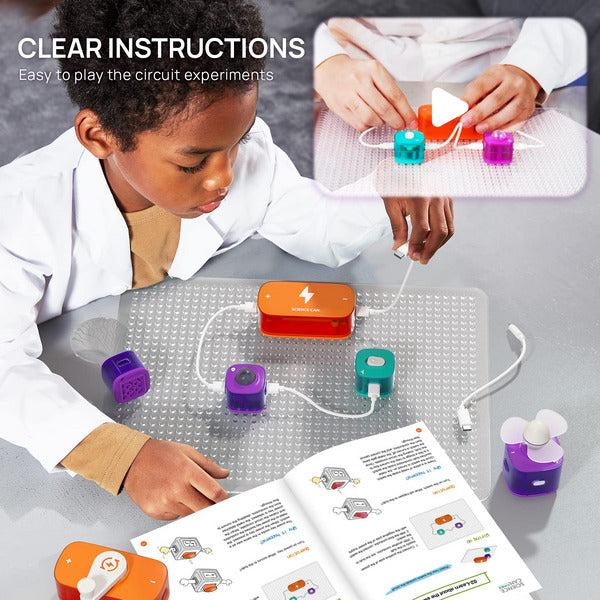 Science Can Electronics Circuits Kit for Kids with Building Blocks, Electronics Exploration Kit with 50 Experiments, Educational STEM Toys Science Kits for 8 9 10 Year Old Boys Girls Birthday Gift 3