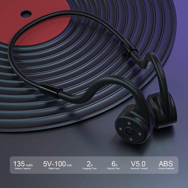 BEAN LIEVE Bone Conduction Headphones - Open-Ear Bluetooth Sports Headset, Wireless Headphones IP68 Waterproof for Jogging, Running, Bicycling, Hiking 1