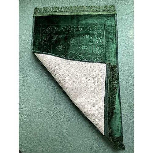 Cushion Padded Muslim Islamic Prayer Mat Namaz Rug (120cm x 80cm) Prayer Mat ,Cushioned Thick salat Namaz Padded Rug (Dark Green) 1