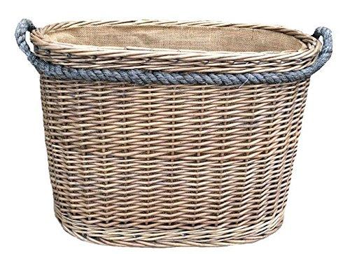 Network Hamper - Medium Oval Rope Handled Log Cart