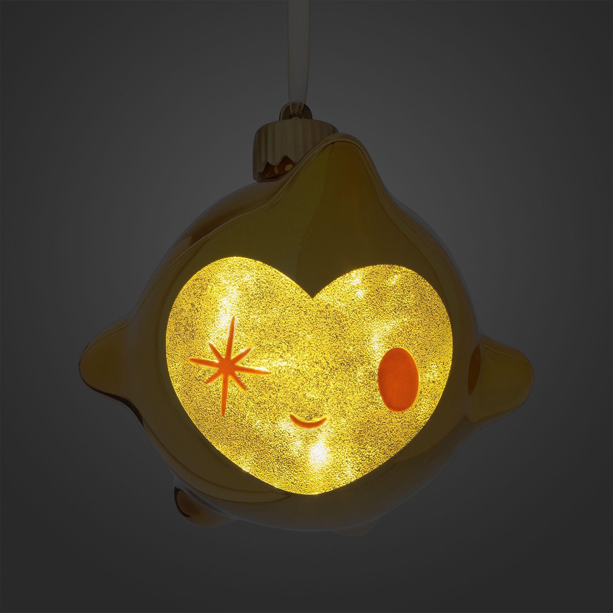 Disney Store Official Wish Star Light-Up Hanging Ornament, 10cm/3.9”, Christmas Tree Bauble Decoration Holiday Seasonal Accessory with Ribbon 3