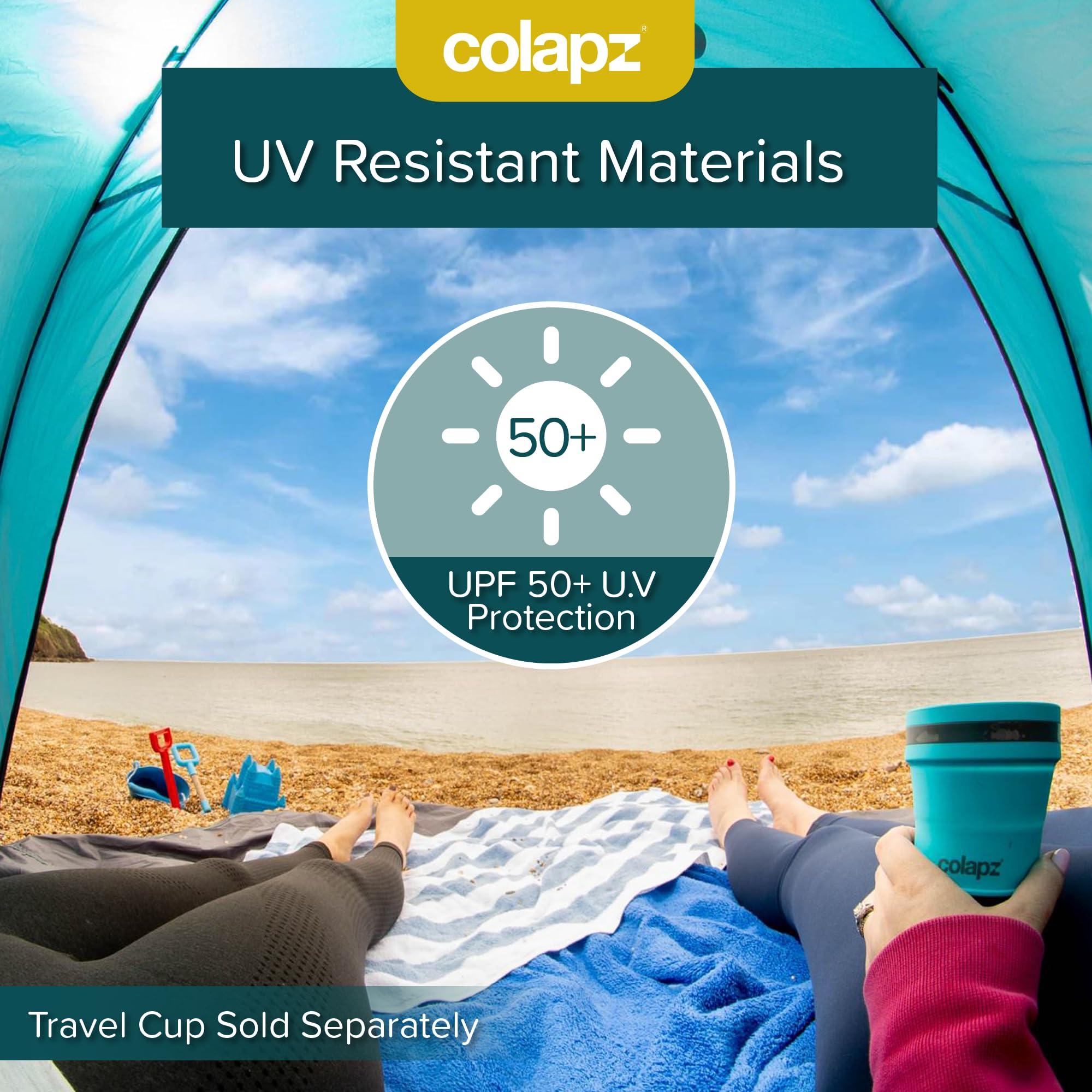 Colapz Pop Up Tent. Luxury Beach Tent. SPF50+ Beach Tents Shelters for Adults. Protective Baby Beach Tent. Easy To Use Pop Up Tents. Portable Wind Breaker, Beach & Sun Shelters. Baby Sun Shade Tent 2