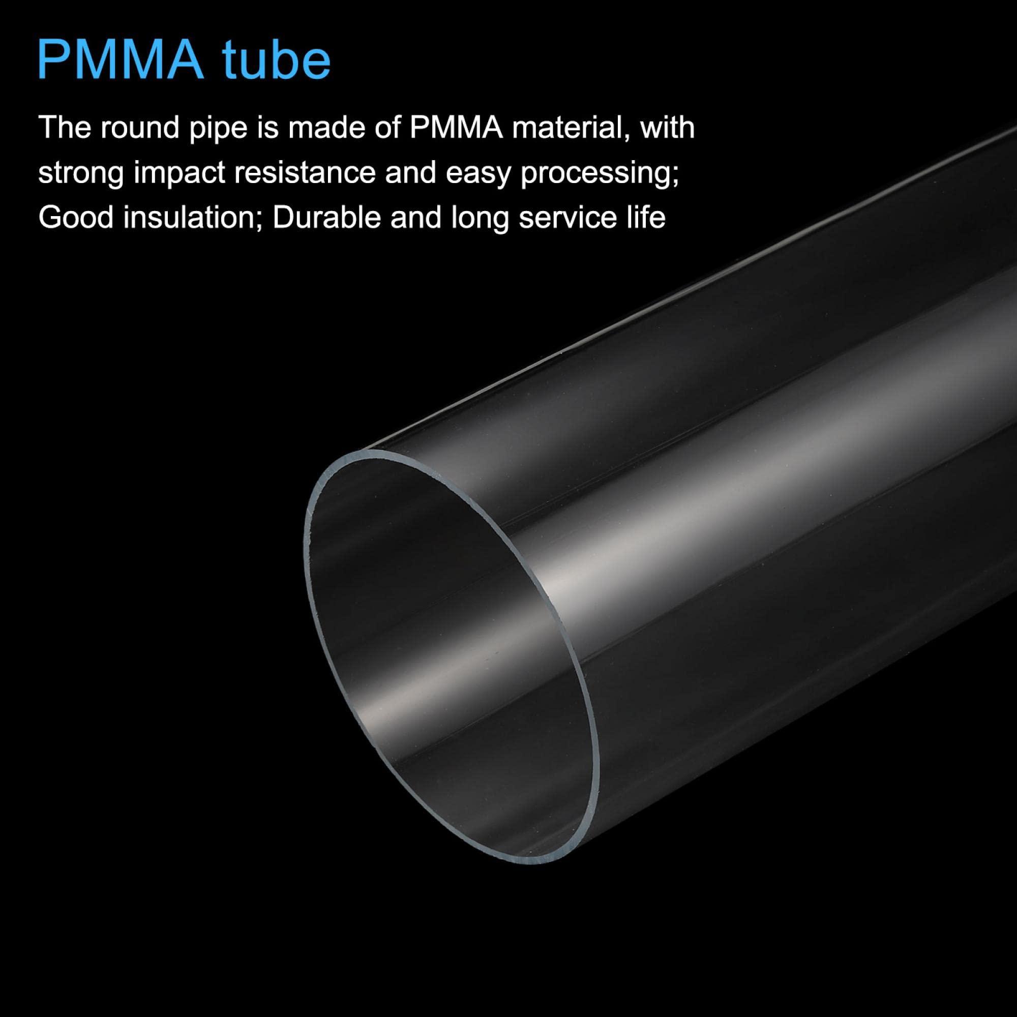 sourcing map Acrylic Pipe Clear Rigid Round Tube 125mm ID 130mm OD 14" for Lamps and Lanterns, Water Cooling System 3