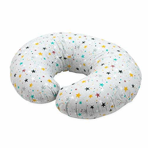 Nuby Nursing Pillow With Removable Cover, Dog Print Design, Suitable For Babies Aged 0 Months Plus, Tummy Time Pillow 0