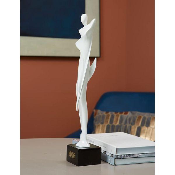 NENBOLEC Yoga Sculpture Statue Woman Lady Figurine Polyresin Abstract Decor 42cm 2