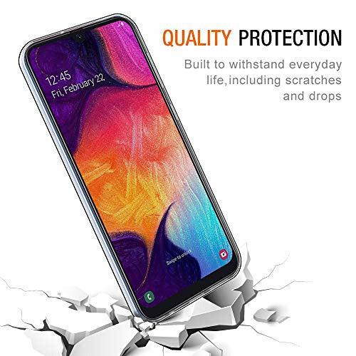 Yoedge Samsung Galaxy A50 / A30s / A50s Phone Case, Clear Transparent Print Patterned Ultra Slim Shockproof TPU Silicone Gel Protective Film Cover Cases for Samsung Galaxy A50 6.4 inch, Lotus 4