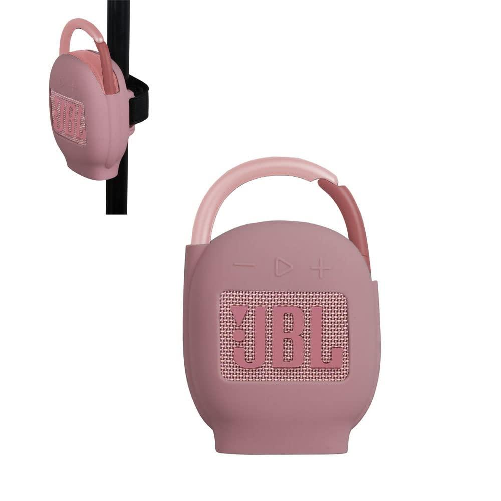 Hermitshell Silicone Sleeve is suitable for JBL CLIP 5 /JBL CLIP 4 Waterproof Portable Speaker (Pink) (Silicone Cover Only) 5