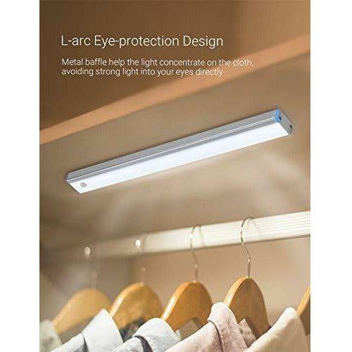 Automatic Wardrobe Lights,48 LED Wireless Under Cupboard Light, Two Modes Motion Kitchen Cabinet Lighting, Rechargeable Lights with Eye-protection DesignCloset Lighting (158lm, 6500k, 40cm One Pack) 2
