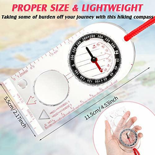 Navigation Compass Orienteering Compass Boy Scout Compass Hiking Compass with Adjustable Declination for Expedition Map Reading, Navigation, Orienteering and Survival (11.5 x 5.5 cm) 1