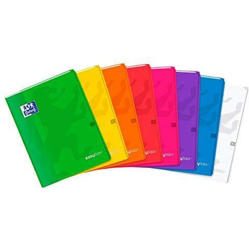 Oxford EasyBook Set of 3 Large Stapled Notebooks 24 x 32 cm 96 Large Squared Pages 90 g Assorted Colours 4