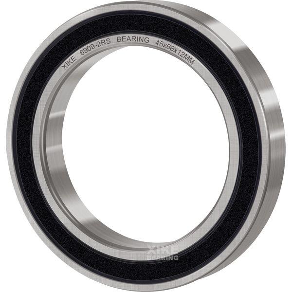 XIKE 6909-2RS Ball Bearings 45x68x12mm Grease & Bearing Steel & Rubber Seals, 6909RS Deep groove ball bearing with seals or shields, Pack of 10. 3