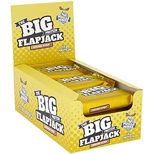 Muscle Moose Big Protein Flapjack, Golden Syrup, 12 x 100 g 0