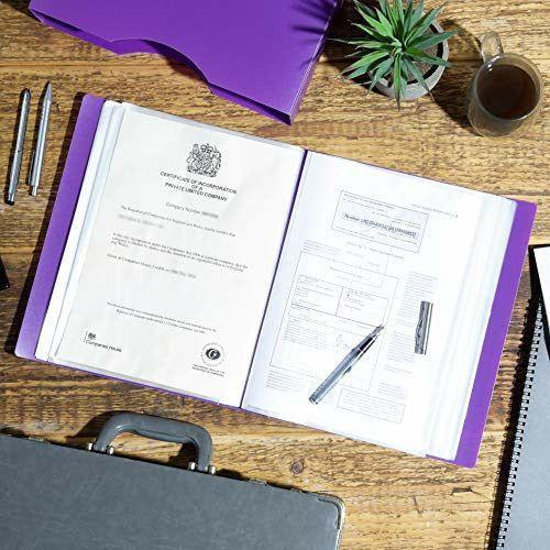 Display Book - Premium Quality 104 Pockets A4 Display Book Folder 208 Sides Flexi Cover Presentation Folder by Arpan (Purple - Pack of 1) 3