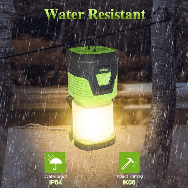 Tekstap LED Camping Lantern Rechargeable, 1000LM Camping Lights, 4 Light Modes, 5000mAh , IP54 Waterproof, LED Lantern Flashlight for Camping Power Outage Emergency Hurricane, USB Cable Included 4