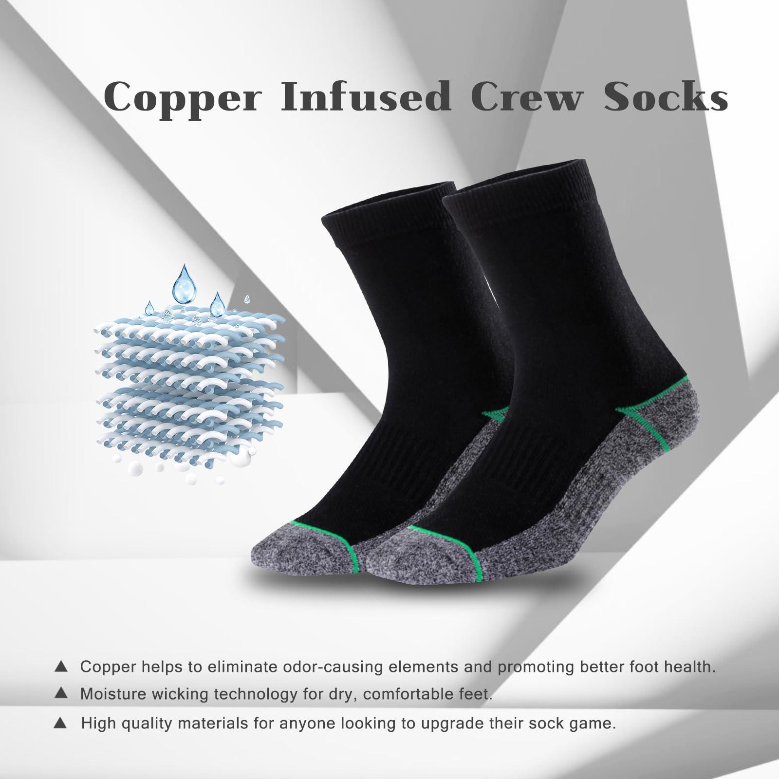 Jzy Qzn Copper Antibacterial Athletic Socks for Men and Women-Moisture Wicking, Nonslip Cushion Ankle Socks 1