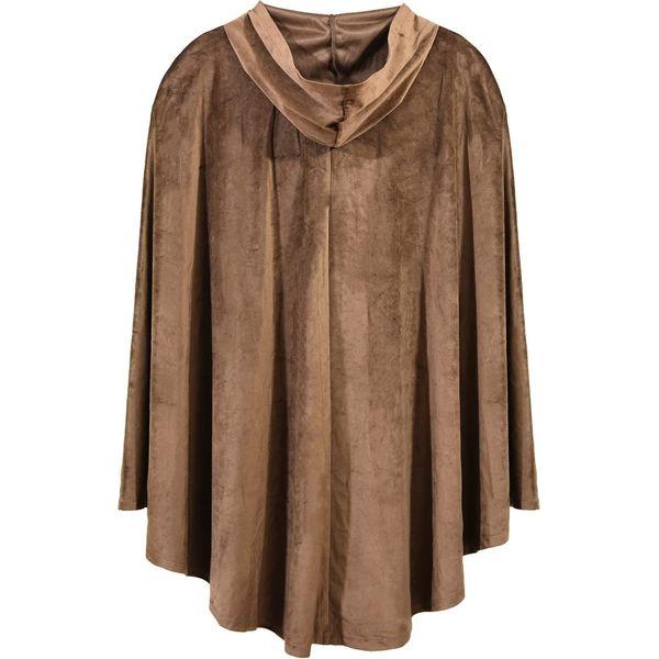 maxToonrain Medieval Costume with Hood Northern Knight Renaissance Hooded Cloak Vintage Gothic Witch Wizard Victorian Halloween Fancy Dress Costume (Brown,102cm-Men) 3