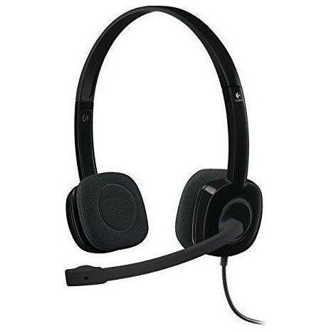 Logitech H151 Wired Headset, Stereo Headphones with Rotating Noise-Cancelling Microphone, 3.5 mm Audio Jack, In-Line Controls, PC/Mac/Laptop/Tablet/Smartphone - Black 0