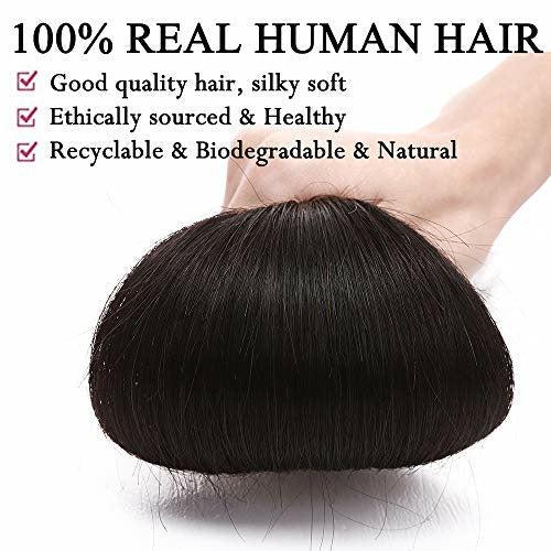 Rich Choices Clip in Extensions Human Hair 100% Real Hair Extensions Soft and Natural Easy to Wear (24"-80g, 1B Natural Black Hair Extensions) 2