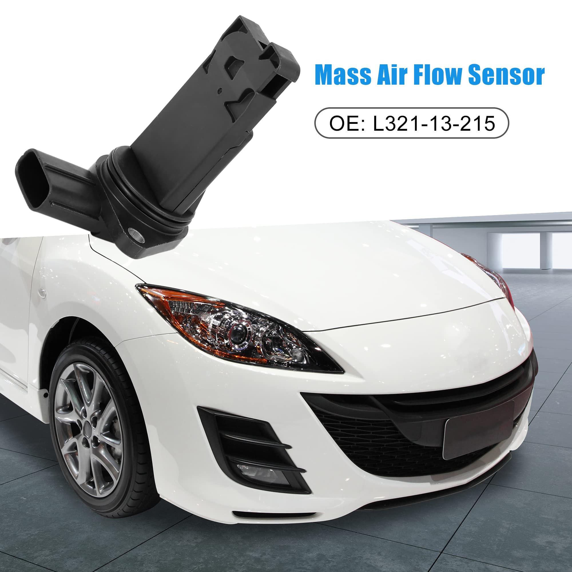 A ABSOPRO Mass Air Flow Sensor L321-13-215 MAF Sensor Front for Mazda 3 1