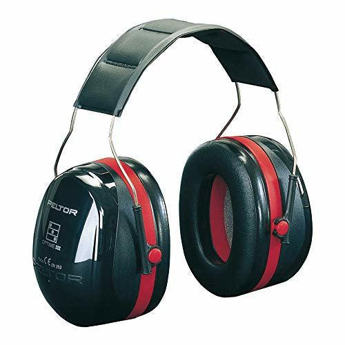 3M Peltor Optime III Earmuffs with Headband, 35 dB, (Black/Red) 0