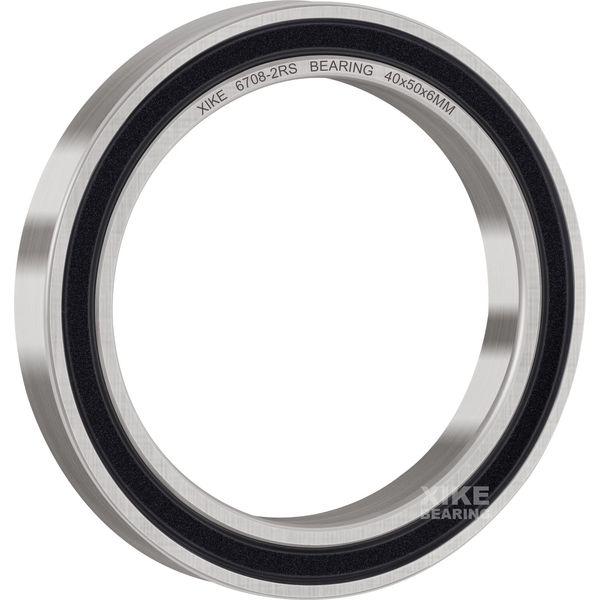 XIKE 10 pcs 6708-2RS Ball Bearings 40x50x6mm, Bearing Steel and Pre-Lubricated, Double Rubber Seals, 6708RS Deep Groove Ball Bearing with Shields 2