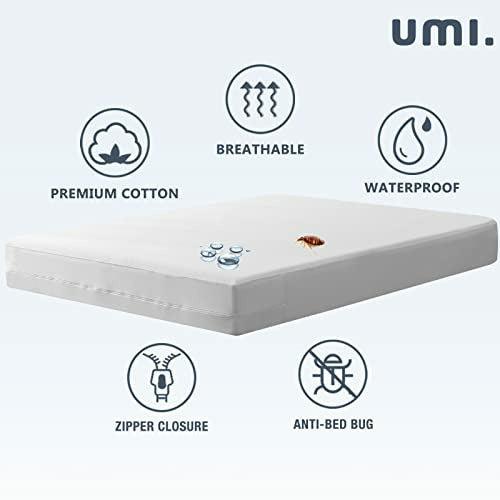 Amazon Brand -UmiÂ Waterproof Anti Bed bug Mattress Protector, Mattress Encasement Cover With Zipper, Breathable Hyporallergenic Cotton Terry - 80x200cm+16cm 1