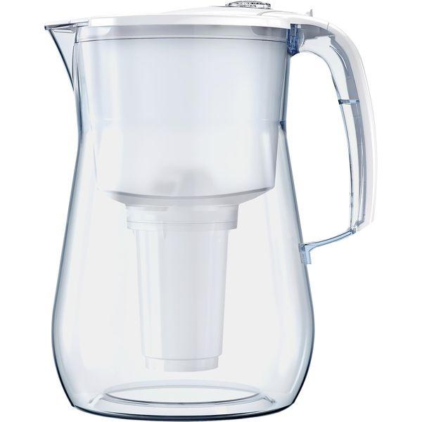 AQUAPHOR Provence White Water Filter Jug - Counter Top Design with 4.2L Capacity, 1 X A5 Filter with added Magnesium included, Reduces Limescale, Chlorine & Microplastics, Perfect for Families. 1