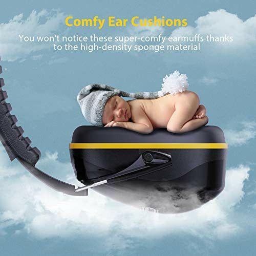 Ear Defenders, Dr.meter SNR 34dB Noise Reduction Earmuffs with with Adjustable Headband, Double Layers Hearing Protection for Gardening, Hunting, Construction, Yard Work, Firework, Carry Bag included 3