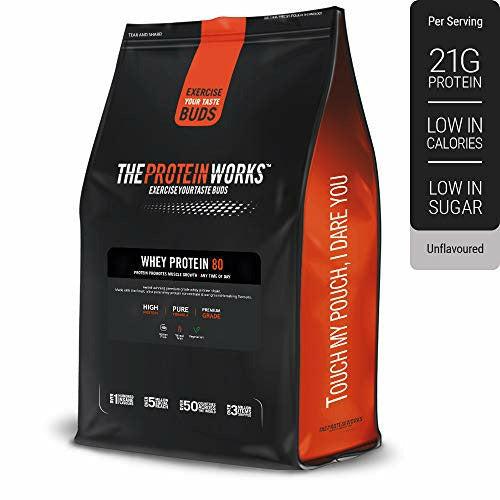 THE PROTEIN WORKS Whey Protein 80 (Concentrate) Powder | 82% Protein | Low Sugar, High Protein Shake | Unflavoured | 2 Kg 1