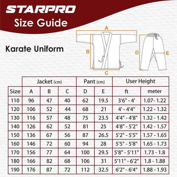 Starpro Lightweight Karate Suit - Many Sizes - Karate Gi, Karate Trousers & Jacket, Karate Clothes, Karate Gi Lightweight, Karate Uniform, Taekwondo Suit 1