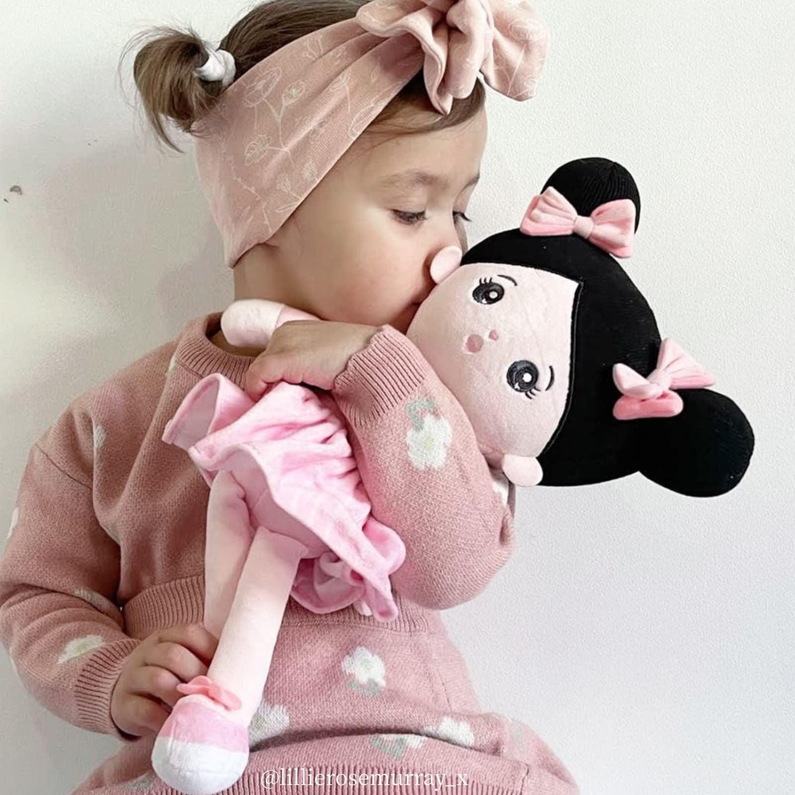 Starpony OUOZZZ 15'' Baby Dolls Girls Gifts Plush Soft Rag Toy for 1 Year Old Kids 3