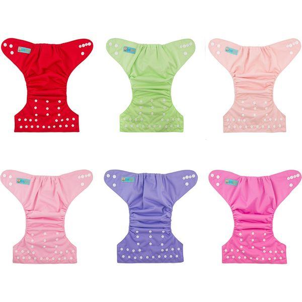 ALVABABY Reuseable Washable Pocket Cloth Diaper 6 Nappies + 12 Inserts 6DM44 1