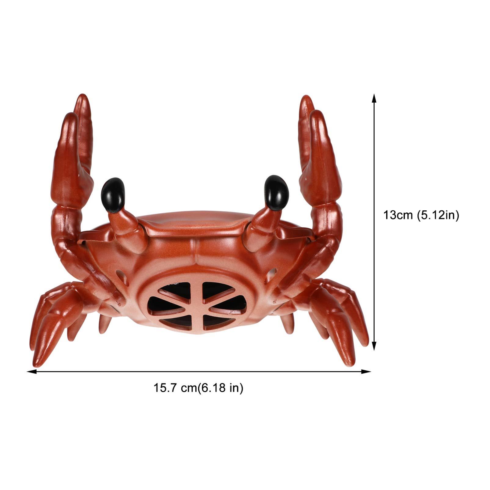 ibasenice Crab Figurine Speaker Phone Holder Wireless Sound Box Loudspeaker Box Phone Rack Stand Desktop Jewelry Holder Decor for Home Ornaments Orange 1