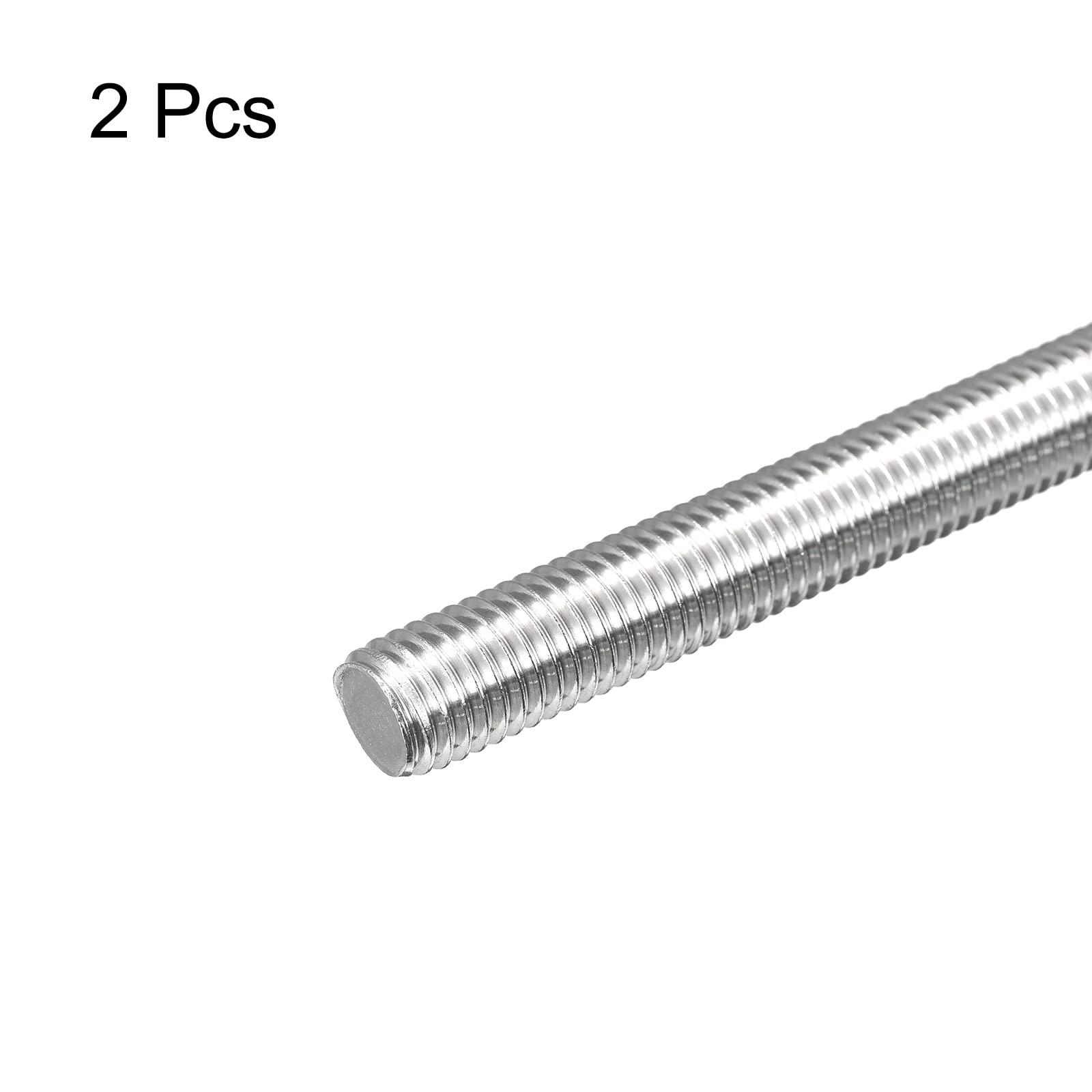 sourcing map Fully Threaded Rod M12 x 450mm 1.75mm Thread Pitch 304 Stainless Steel Right Hand Threaded Rods Bar Studs 2 Pack 2